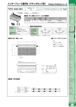 インターフェース端子台（クラッチロック形） TIFS3,TIFZS3シリーズ TIFS