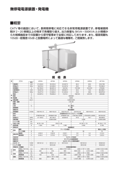 無停電電源装置・発電機 概要
