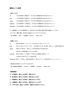 登山レベル基準