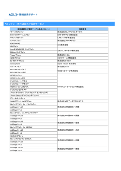 AOLフォン：無料通話先IP電話サービス