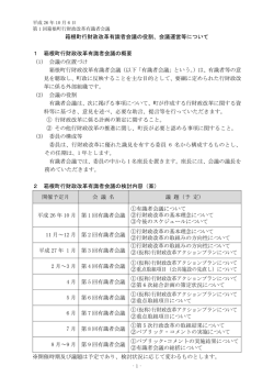 箱根町行財政改革有識者会議の役割