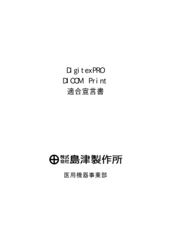 DigitexPRO DICOM Print 適合宣言書