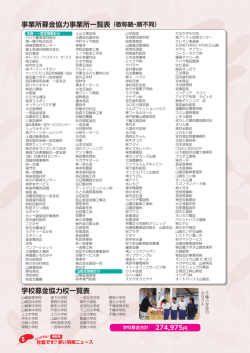 5p:事業所募金 学校募金 一覧表