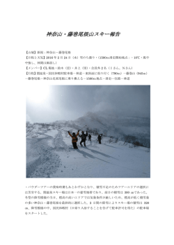 神奈山・藤巻尾根山スキー報告