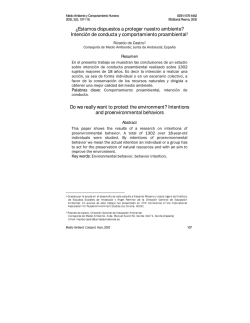 ｢｡､｣､･ｦｨ &sect; ｩ - Medio Ambiente y Comportamiento Humano