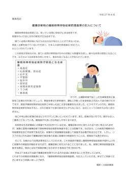 睡眠時無呼吸症候群の調査票