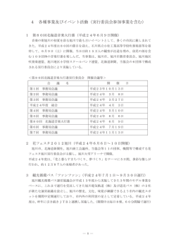 4 各種事業及びイベント活動（実行委員会参加事業を含む）