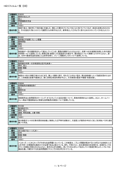 16ミリフィルム一覧 【ほ】 1 / 8 ページ