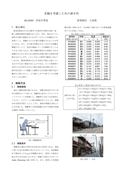景観を考慮した色の誘目性