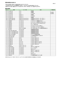 限定在庫品のお知らせ