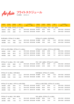 フライトスケジュール