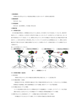 1.委託調査名 新聞配送及び折込みちらしの集約拠点構築による