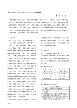 9) コーティングによるセラミックスの表面改質 桑 田 和 文