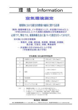 空気環境測定information
