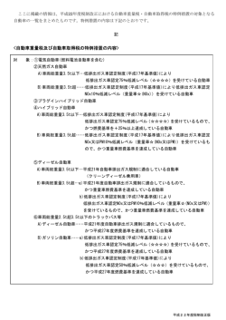 注意事項、燃費目標値、自動車重量税税額表 - JAMA