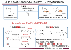 高分子の構造制御によるバイオマテリアルの機能制御