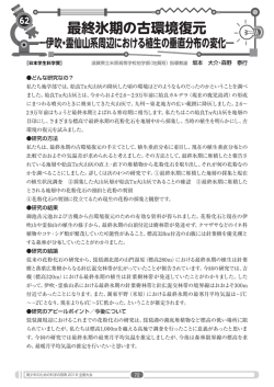 最終氷期の古環境復元 - 青少年のための科学の祭典