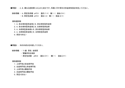 問題1 ： A，B，異なる患者尿にみられた成分です。写真に示す尿中の