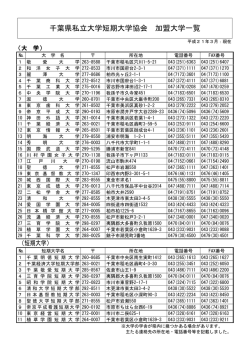 千葉県私立大学短期大学協会 加盟大学一覧