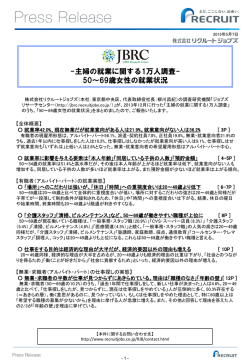 50～69歳女性の就業状況