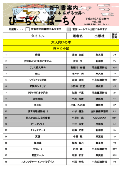 新刊書案内 - 宮若市立図書館