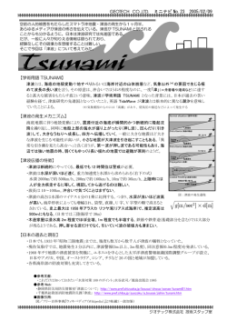 TSUNAMI - ジオテック株式会社