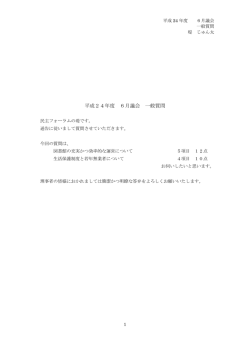 2012年6月 一般質問