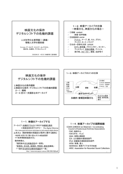 映画文化の保存 デジタルシフト下の危機的課題 映画文化の保存