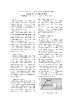 逆テーパ形ブレードを有する小型風力発電機の 最適設計手法に関する研究