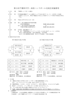 H28中学・高校ハンドボール交流会要項