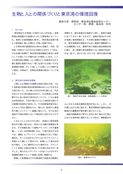 生物と人との関係づくりと東京湾の環境回復 ／東邦大学 理学部 東京湾