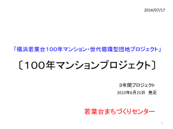 横浜若葉台100年マンション・世代循環型団地再生プロジェクト 2013年度