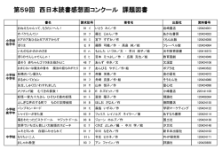 第59回 西日本読書感想画コンクール 課題図書