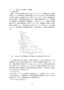 - 18 - 2．1．2 植生からみた砂漠化・土地荒廃 （1）環境と植生 植物は
