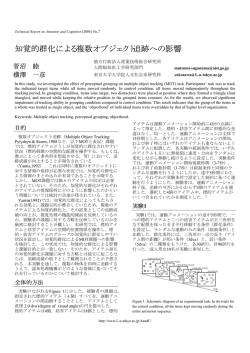 知覚的群化による複数オブジェクト追跡への影響