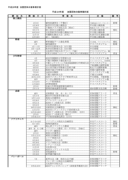 年間スケジュール PDF - 一般社団法人 成田市体育協会ホームページ