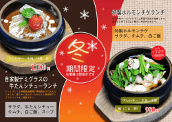期間限定ランチメニュー