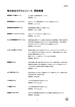 株式会社ゼネラルリソース 開発実績