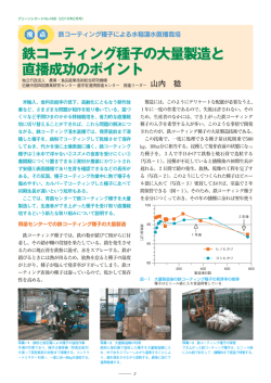 鉄コーティング種子の大量製造と 直播成功のポイント