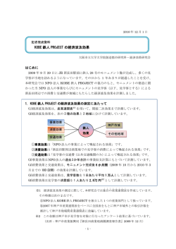 KOBE 鉄人 PROJECT の経済波及効果