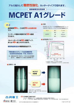 お勧めしている反射板 MCPET(古河電工)