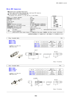 高周波コネクタ、Micro BNC