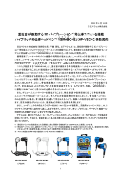 重低音が振動する 3D バイブレーション *1 骨伝導ユニット