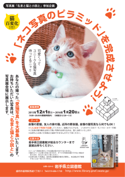 「猫写真公募要項」(PDFファイル/703KB)