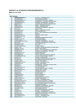28/08/2013- 96&deg; STADSPRIJS GERAARDSBERGEN (O)