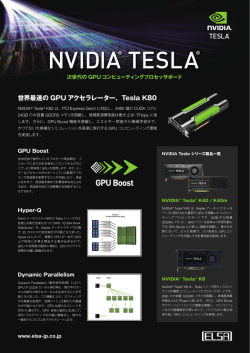 TESLA 製品カタログ（2015）