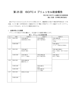 第25回 ISO/TC 4 ブリュッセル総会報告