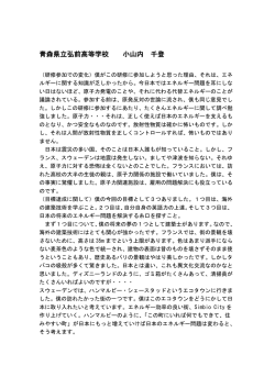 小山内 千登さん - 東北エネルギー懇談会