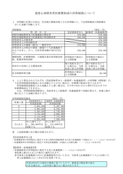 重度心身障害者医療費助成の所得制限について