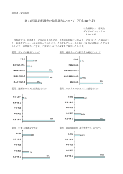 満足度調査 - 社会福祉法人 徳充会